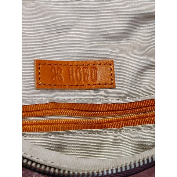 Hobo Crossbody Bag Tote Purse Handbag Genuine Leather Metallic Purple Womens OS - Picture 5 of 8